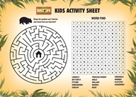 Wombat Maze and Word Search Activity
