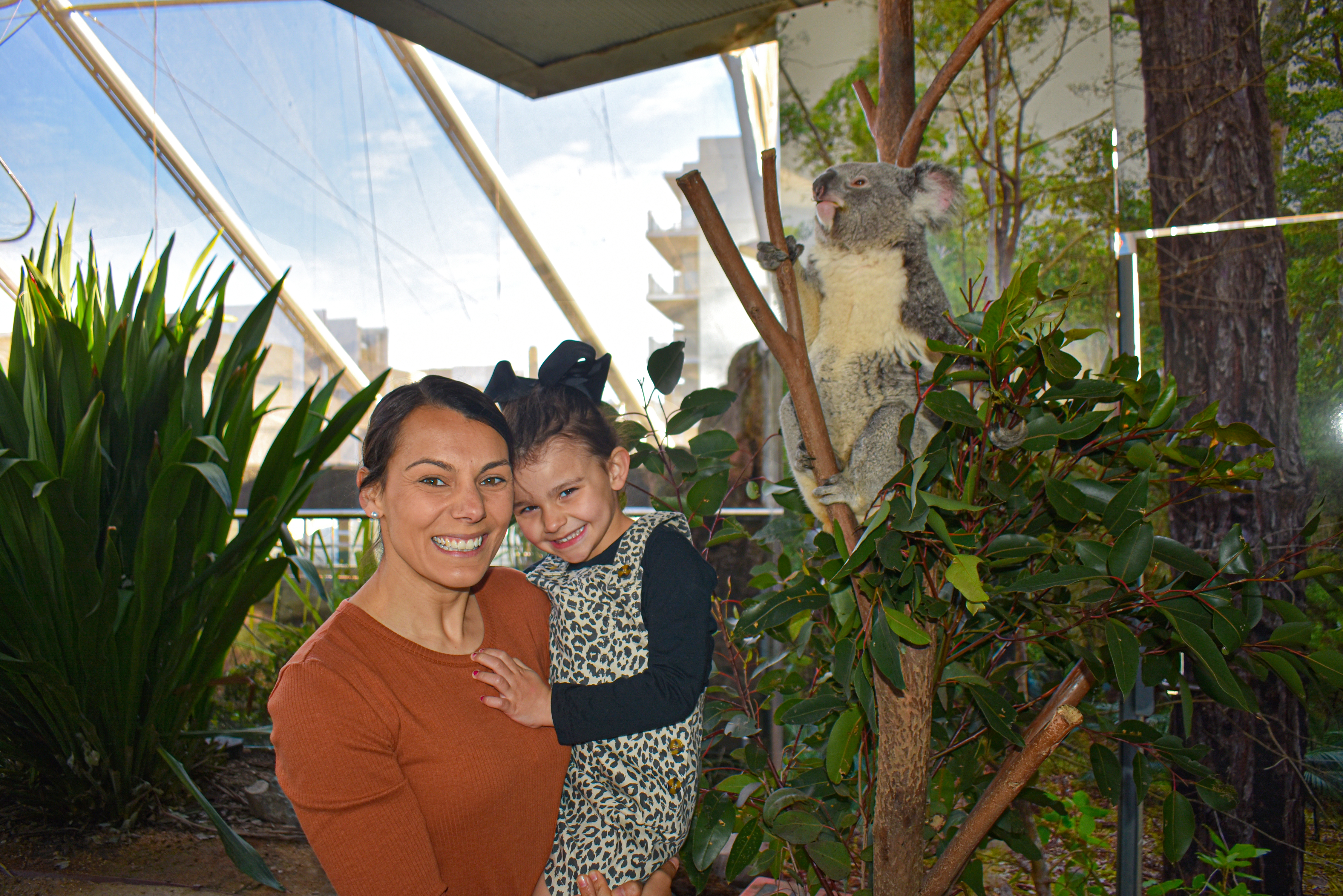 Mum And Daughter At Koala Rooftop