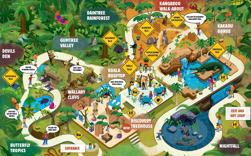 Wildlife World Zoo Map