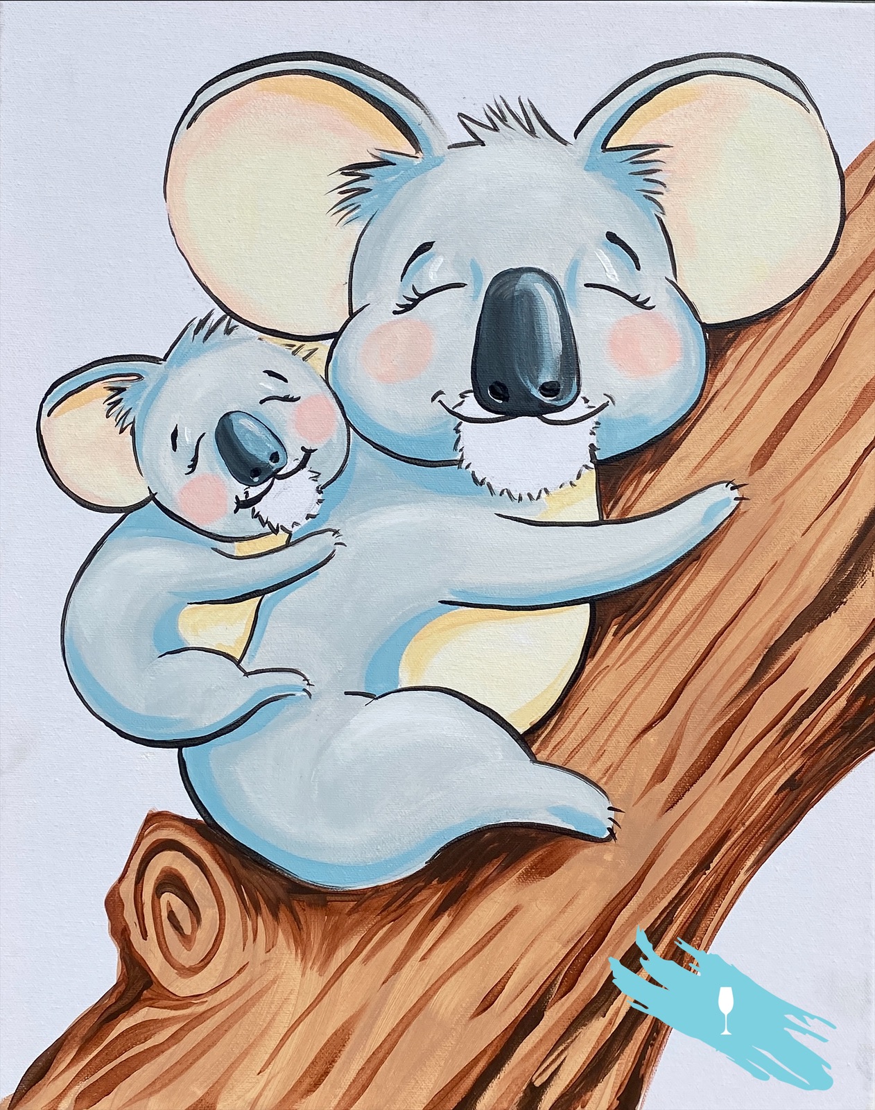 Mothersdaychampainting Koala Painting